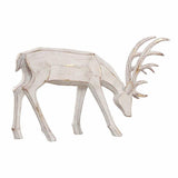 Holiday Rustic Deer, Set of 2 Rustic Hand-Painted Deer Figurine Decor