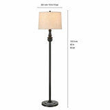 Bridgeport Designs Brighten Linen Shade Floor Lamp Set, 2 Table lamps & Floor Lamp