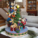 Jim Shore 12”H Disney Mickey & Friends Decorating Tree with Lit Star Figurine