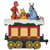 Disney Christmas 3-Piece Train Mickey & Friends Decor, 6.1” W x 26.3” L x 10.8” H