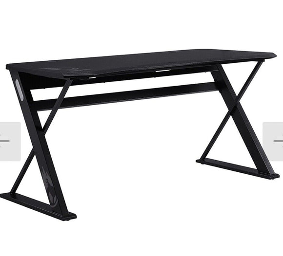 DPS Radius 60” Gaming Desk with Carbon-Fiber Pattern, 32.7 in. x 59.6 in. x 30.2 in.