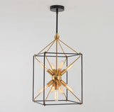 Artika Clyde 9-Light Chandelier, Black Sputnik Modern Industrial Hanging Pendant Light