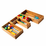 Seville Classics 10-piece Bamboo Storage Box Organizer Set