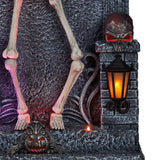 Animated Skeleton Tombstone With Lights And Music