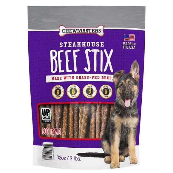 Chewmasters Steakhouse Beef Stix, 32oz, 2-pack Dog Treats Beef Stix