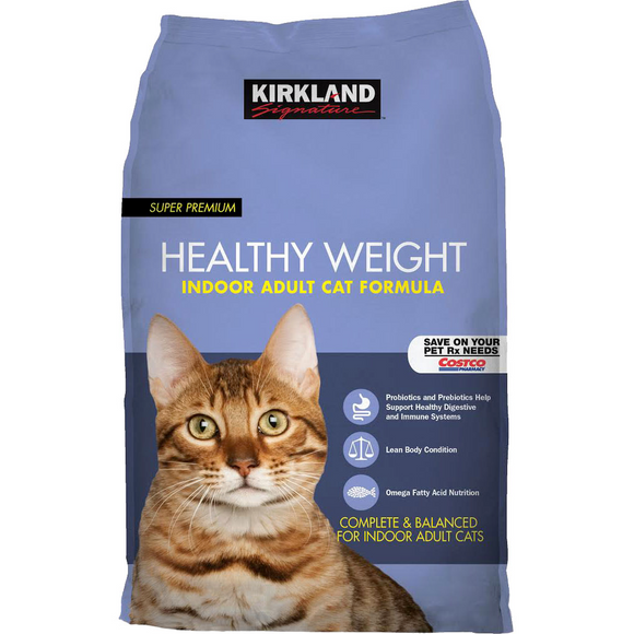 Kirkland Signature Super Premium Healthy Weight Adult Cat Formula Food 20 Lbs