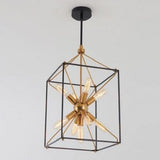 Artika Clyde 9-Light Chandelier, Black Sputnik Modern Industrial Hanging Pendant Light