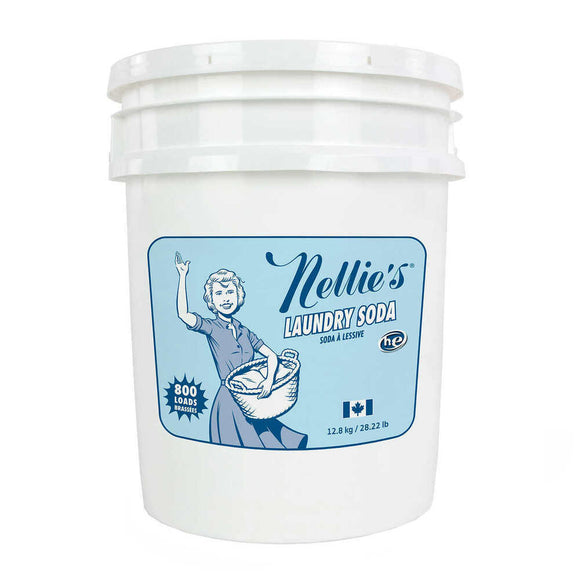 Nellie's Laundry Soda Powder, 800 Loads, Phosphate & Fragrance Free, HE Compatible