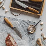 Schmidt Brothers Cutlery Zebra Wood Jumbo Steak Knife Set with Wood Gift Box