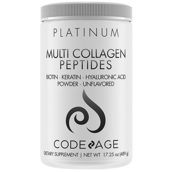 Codeage Platinum Multi Collagen Peptides Powder, 17.25 oz Protein Powder