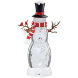 19.4” H Snowman Lantern with LED Lights