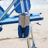Tommy Bahama Hi-Boy Beach Chair, 7 Reclining Positions Aluminum and Steel Frame Chair