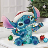 Jim Shore 14.7" Holiday Disney Stitch with Santa Hat, Alien Creature Ensnared