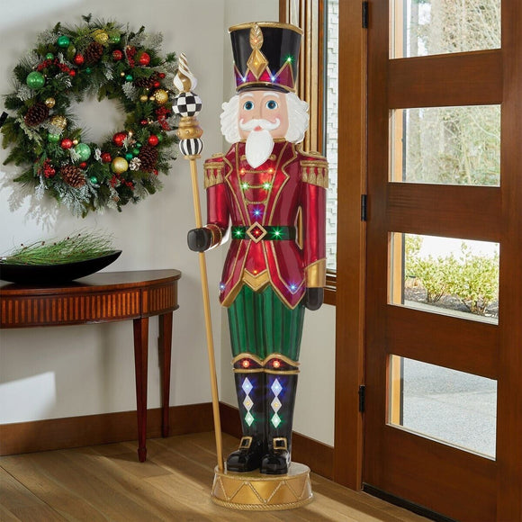 6' Nutcracker with LED Lights & Music - 25 LED Lights Decor - Indoor/Outdoor Use