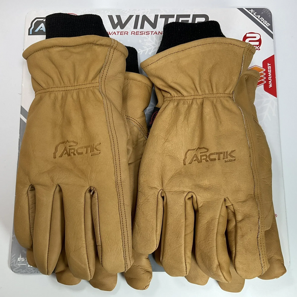 Boss Arctik Leather Winter Gloves, 2-Pair XL 3M Thinsulate Work Gloves