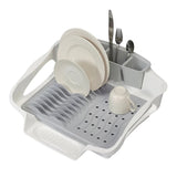 Berkley Jensen Dish Rack with Self Draining Bottom, Utensil and Plate Rack