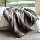 Mon Chateau Faux Fur Throw, 60” x 70” Thick Luxe Faux Fur Throw Blanket