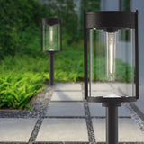 GTX LED Bulb Solar Pathway Lights, 4-pack 25 Lumen Glass Lights with Batteries