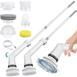 Electric Spin Scrubber Rechargeable Cordless Cleaning Brush with 6 Brush Heads