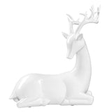 White Holiday Deer Figurine, Set Of 2