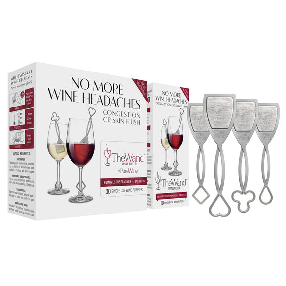 Purewine the Wand 40-Pack, Wine Purifiers Removes Histamines & Sulfites