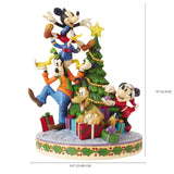 Jim Shore 12”H Disney Mickey & Friends Decorating Tree with Lit Star Figurine