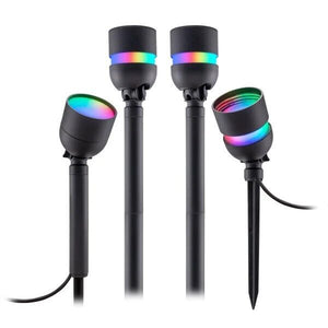 Enbrighten Wi-Fi RGBW LED Eternity Permanent Path Lights All-in-One Kit, 4 Heads