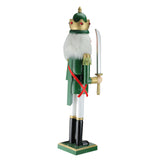 Northlight 24" Green Wooden Christmas Nutcracker King with Sword