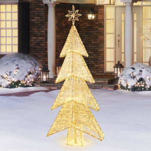 7’ String Christmas Tree with 2000 Warm White LED Lights