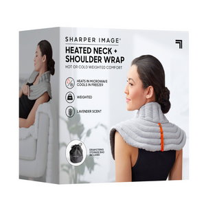 Sharper Image Heated Neck and Shoulder Aromatherapy Wrap, Lavender Scented Hot/Cold