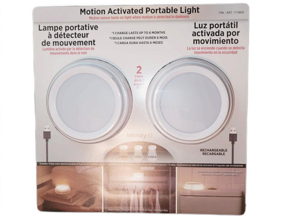 Infinity X1 Motion & Light Activated Anywhere Light, 2-pack