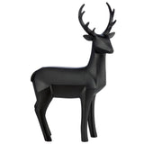 Holiday Black Modern Deer, Set Of 2 Christmas decorations Indoor/Outdoor