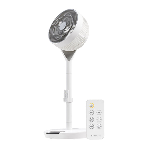Woozoo 360 Pedestal Fan Air Circulator, Oscillating Remote Control