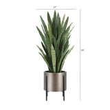 CGH Faux 53" Snake Plant With Stand, 27 L x 27 W x 53 H