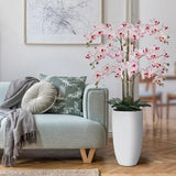 CGH Faux 4 Foot Phalaenopsis Orchid Arrangement with Modern Style Planter