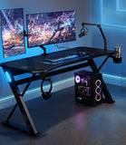 DPS Radius 60” Gaming Desk with Carbon-Fiber Pattern, 32.7 in. x 59.6 in. x 30.2 in.