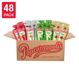 Popcornopolis 48-count Variety Metallic Holiday Mini Cones, Stocking Stuffer