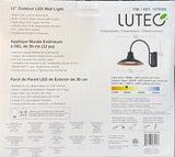Lutec 12" Wall Light Vintage American Outdoor LED Barnlight with Copper Shade