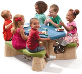 Step2 Naturally Playful Kids Picnic Table with Umbrella, Step2 Outdoor Six Seats