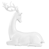 White Holiday Deer Figurine, Set Of 2