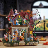 Disney Haunted Party House with Lights & Music, 12.5” (L) × 9.4” (W) × 12.5” (H)