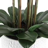 CGH Faux 4 Foot Phalaenopsis Orchid Arrangement with Modern Style Planter