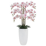 CGH Faux 4 Foot Phalaenopsis Orchid Arrangement with Modern Style Planter
