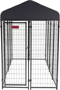 Lucky Dog Stay Series Villa Dog Kennel with Privacy Screen 4' X 8' X 6'