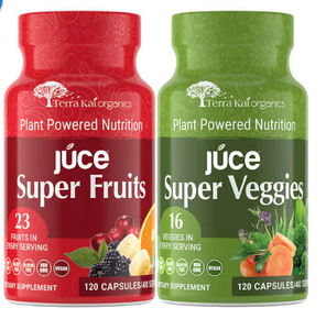 Terra Kai Organics Juce Super Fruits & Veggies, 240 Capsules