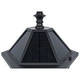 Lutec 300 Lumens Solar LED Post Lantern, 12.20” W x 12.20” D x 7’5” H