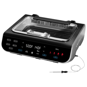 Smokeless Grill, Griddle, & Air Fryer with Integrated Temperature Probe