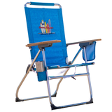 Tommy Bahama Hi-Boy Beach Chair, 7 Reclining Positions Aluminum and Steel Frame Chair