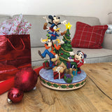 Jim Shore 12”H Disney Mickey & Friends Decorating Tree with Lit Star Figurine