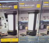Koda LED Tower Work Light with Power and USB, 9000 Lumens 360° Illumination